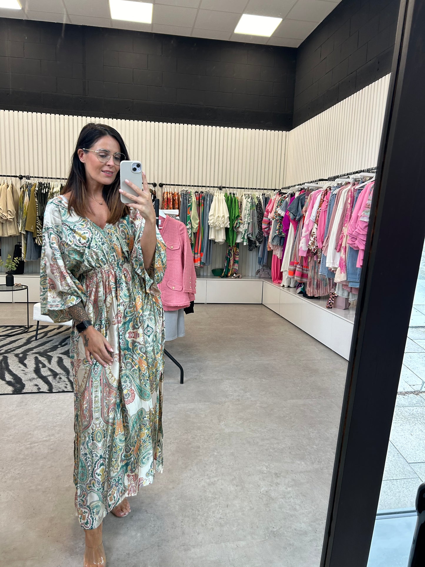 Boho V Neck Maxi Paisley