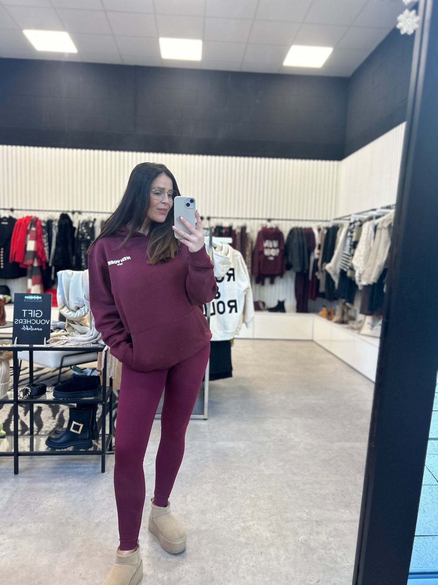 New York City Hoodie- WINE