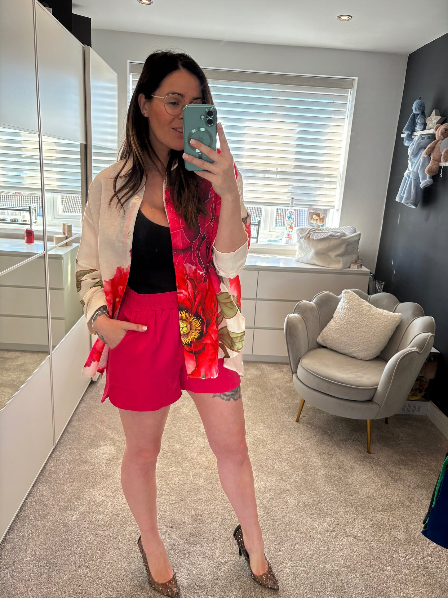Raspberry Leaf Shirt Pink