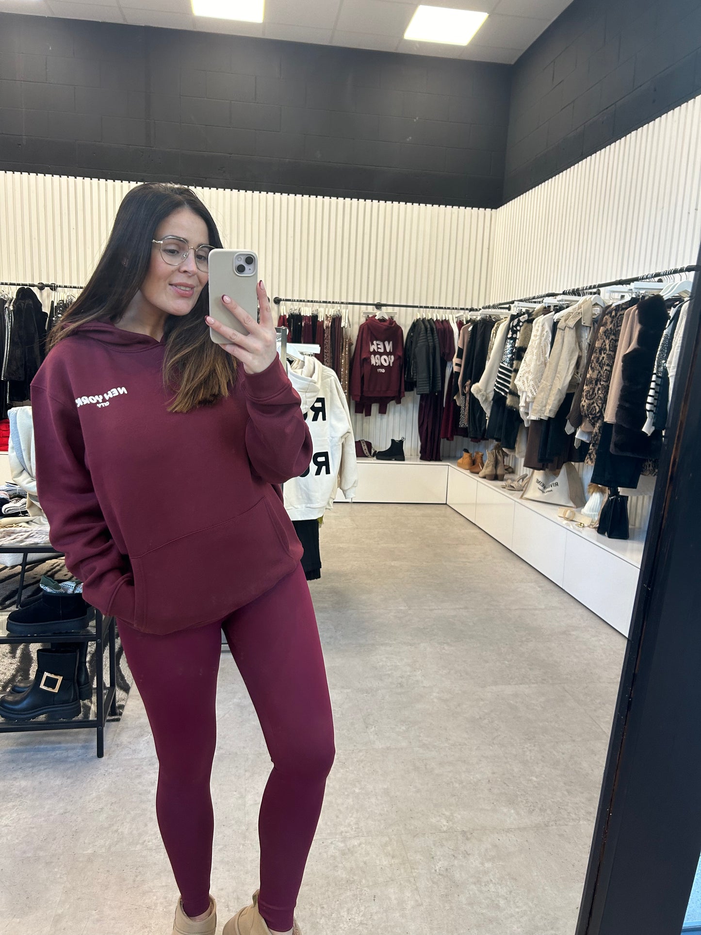 New York City Hoodie- WINE