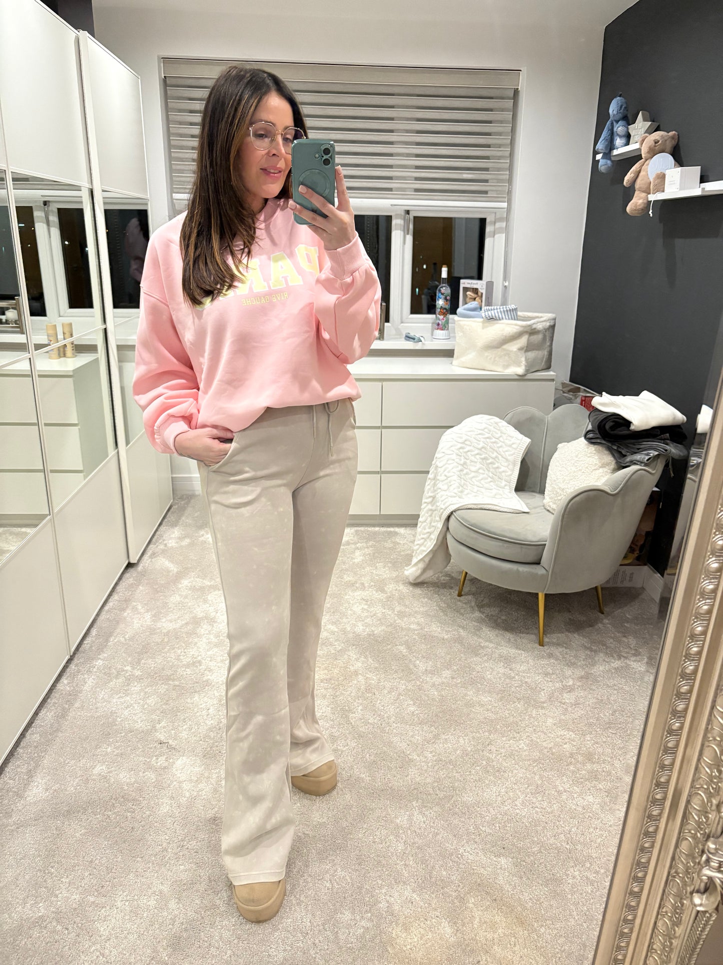 Luxury Acid Wash Jogger Flare