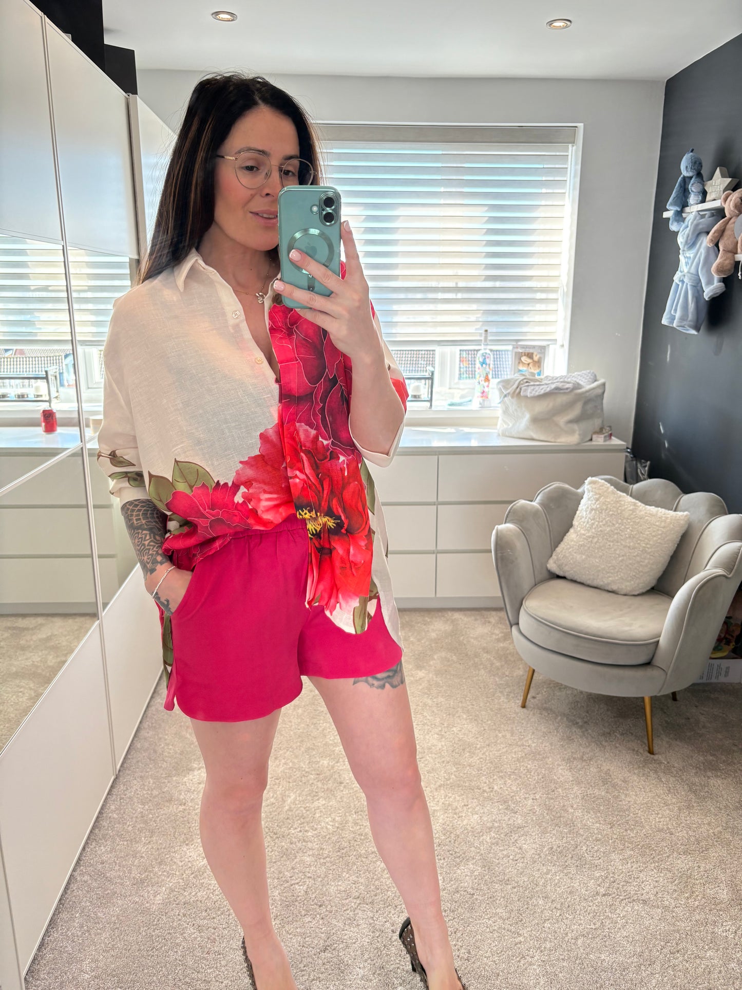 Raspberry Leaf Shirt Pink