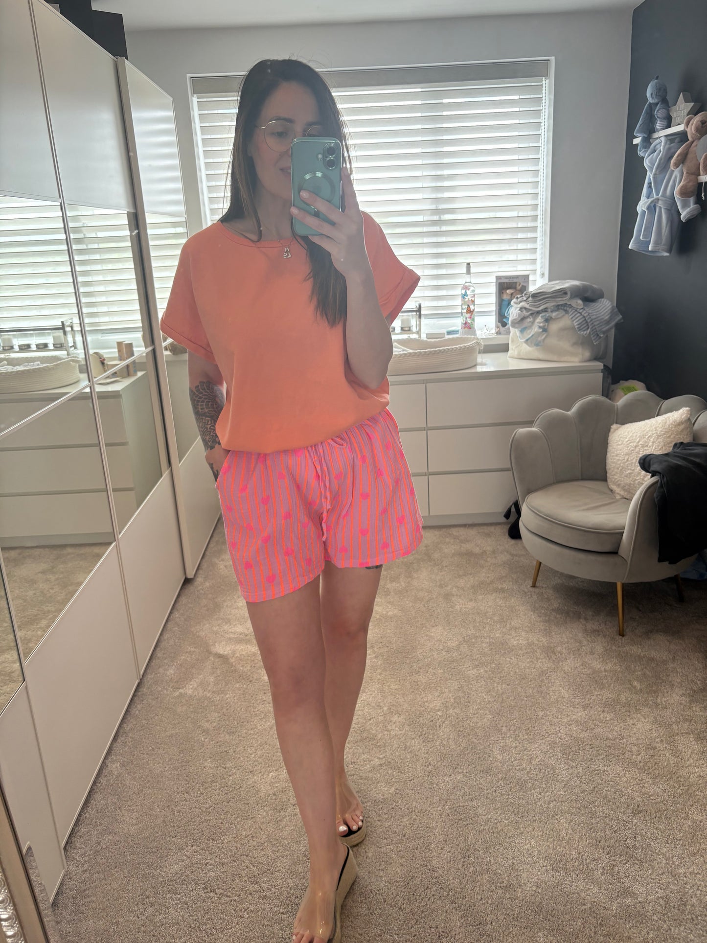Cheese Cloth Shorts Hearts