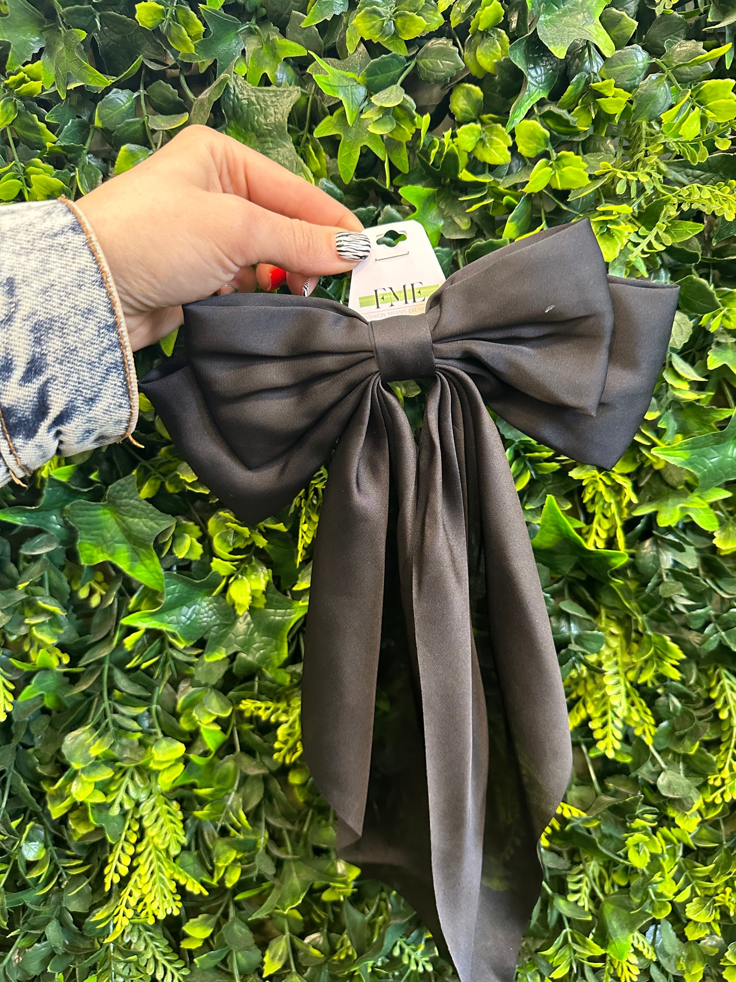 Big bow ribbon hair clip