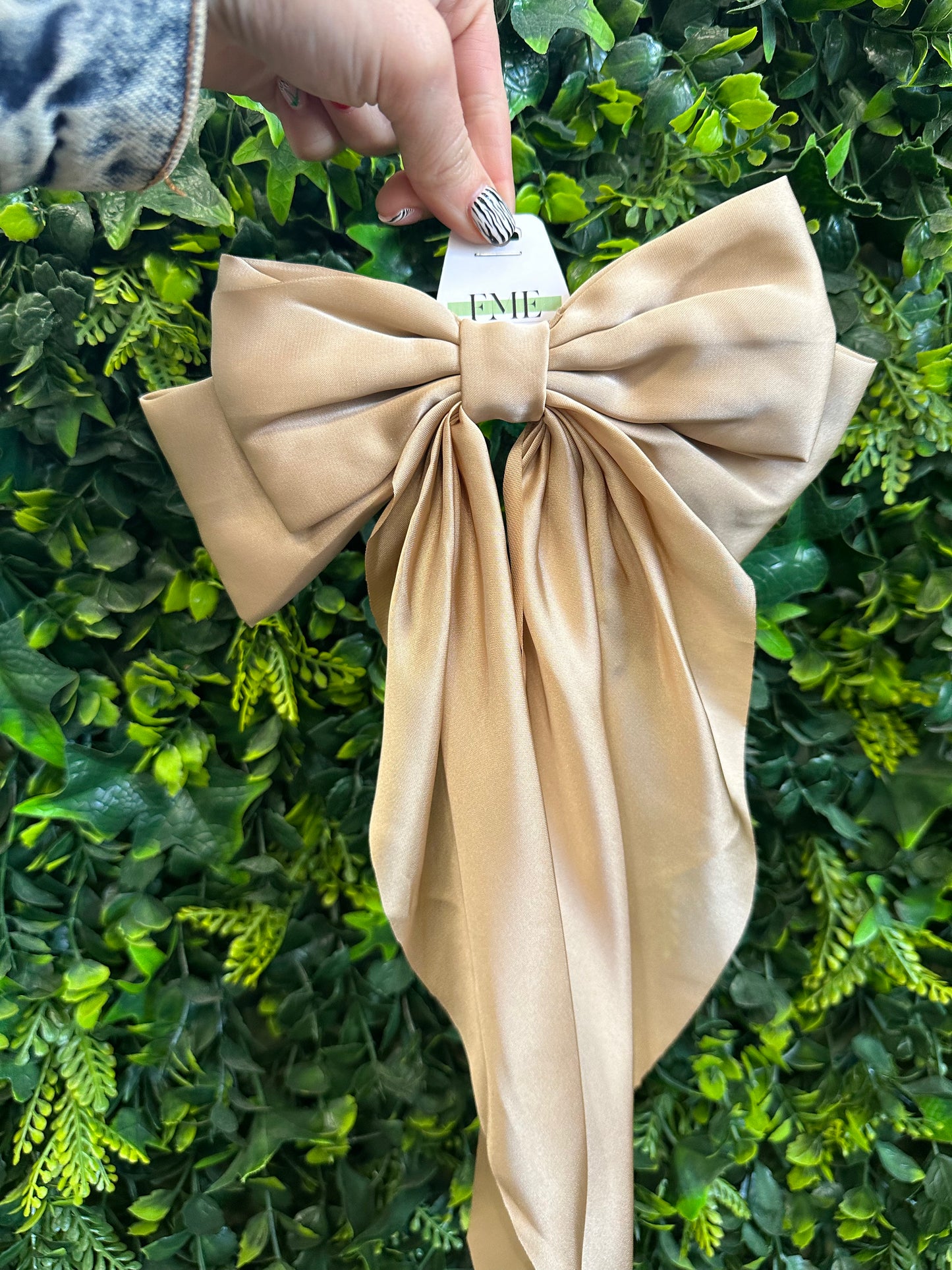 Big bow ribbon hair clip