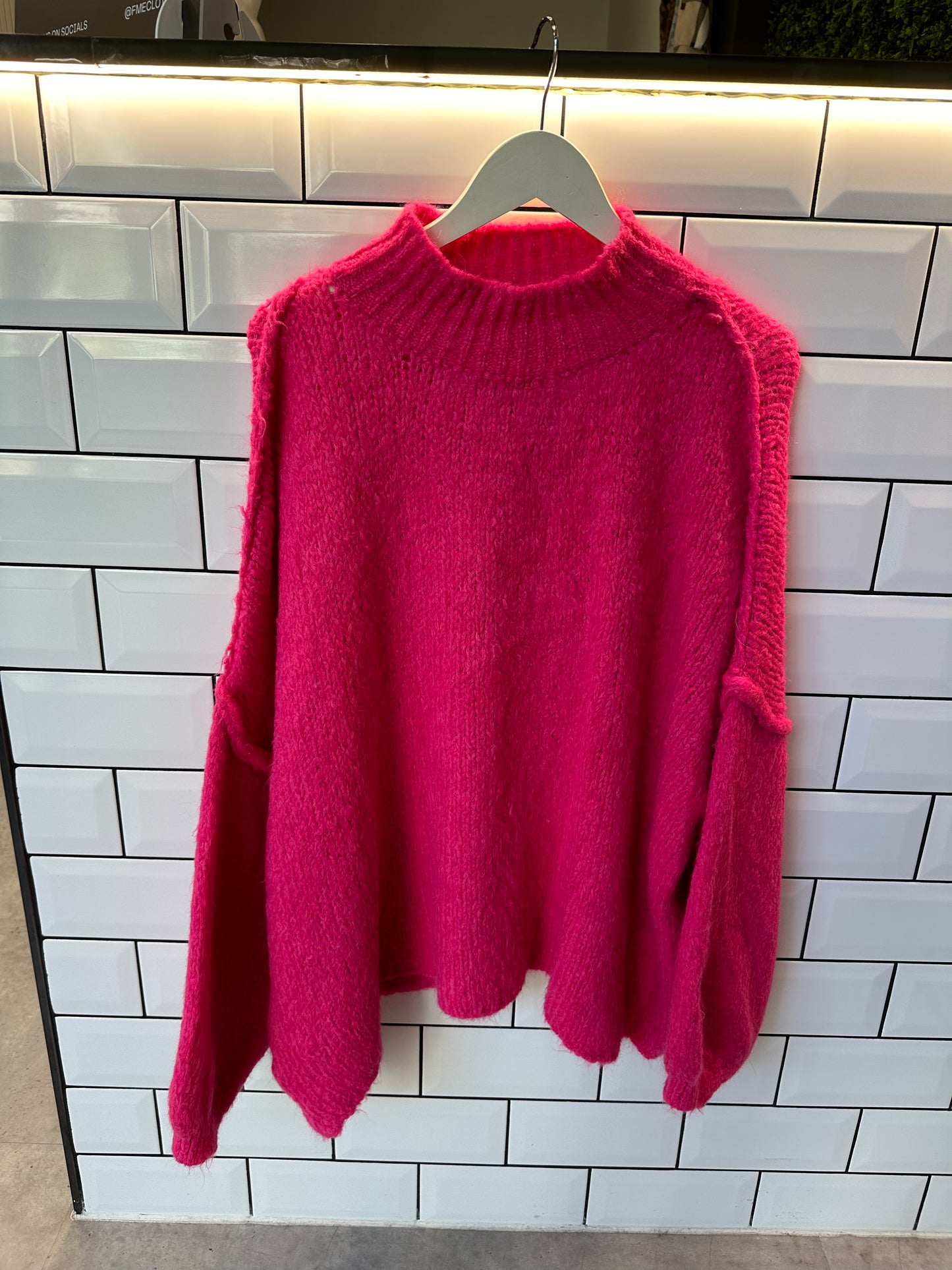 Chunky knit high neck jumper