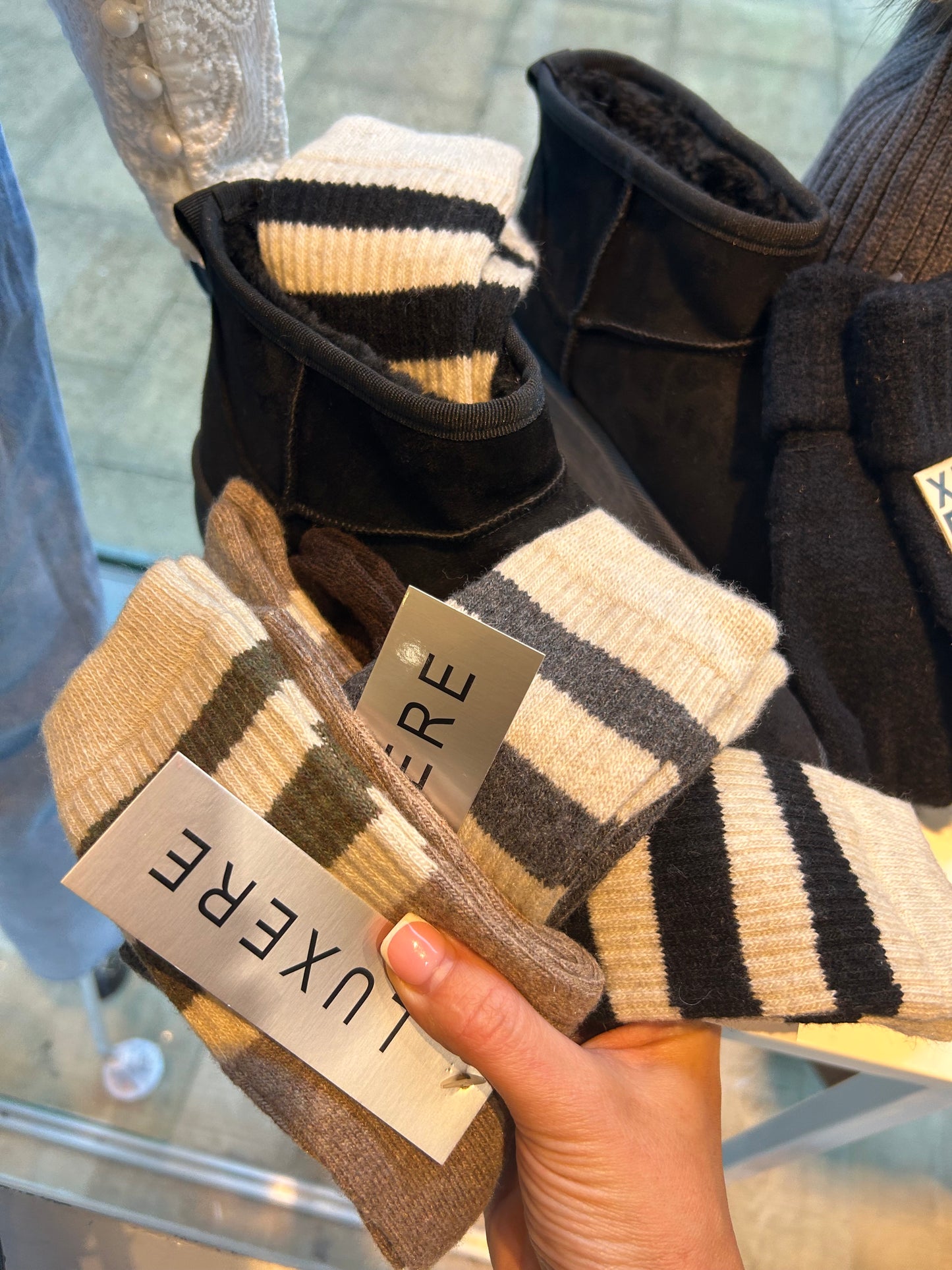 Stripe Socks Black
