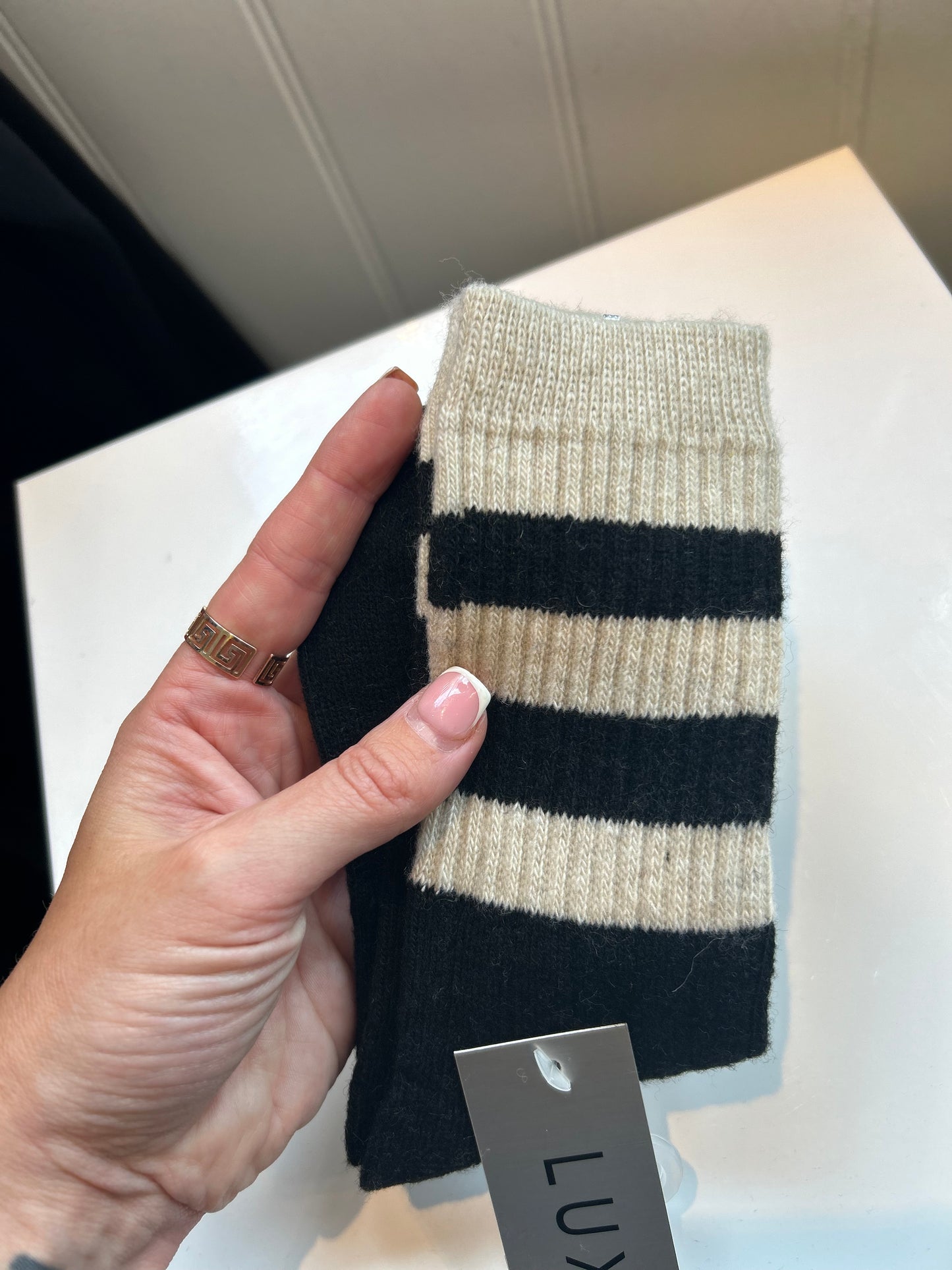 Stripe Socks Black