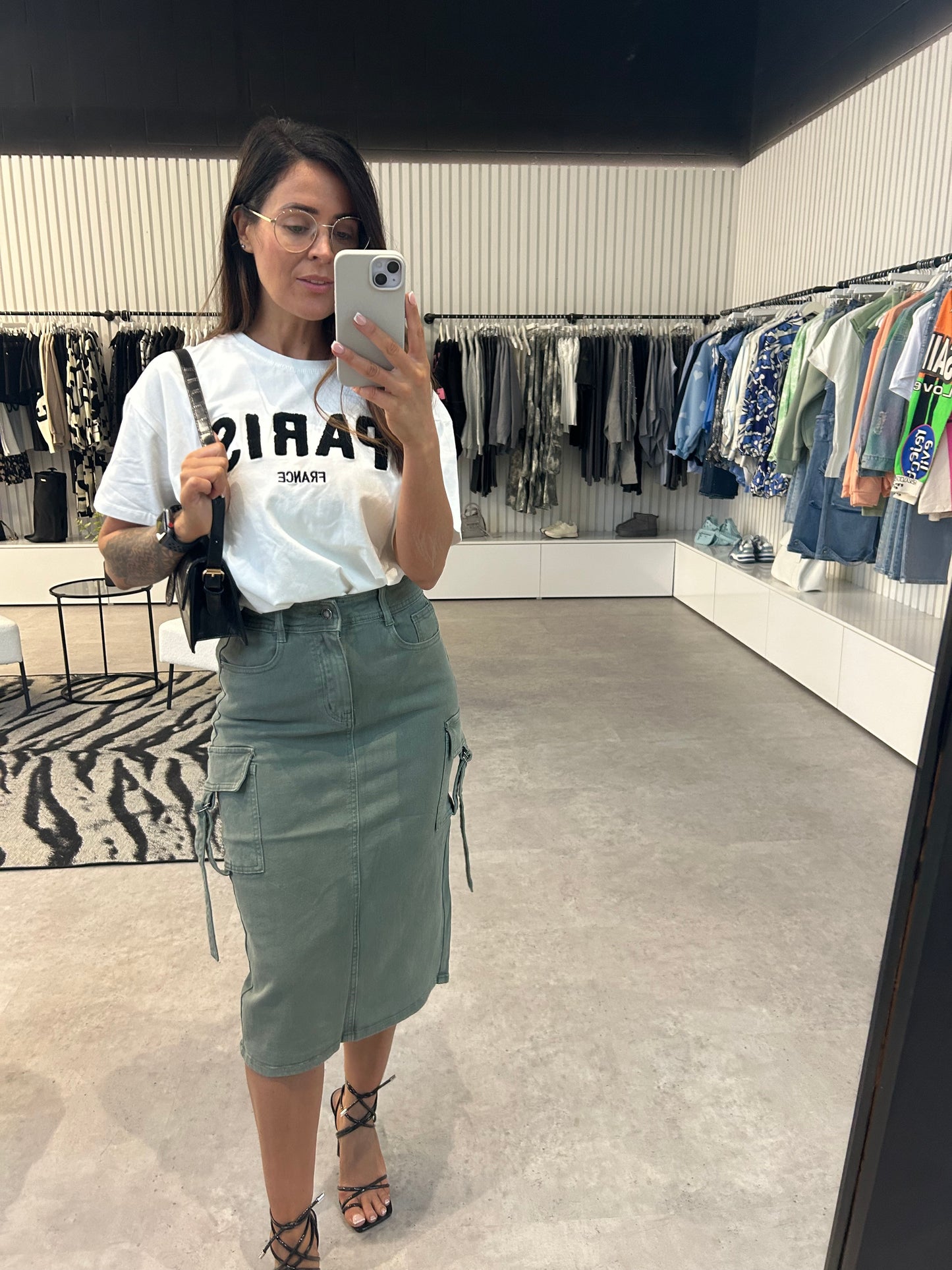 Cargo Midi Skirt