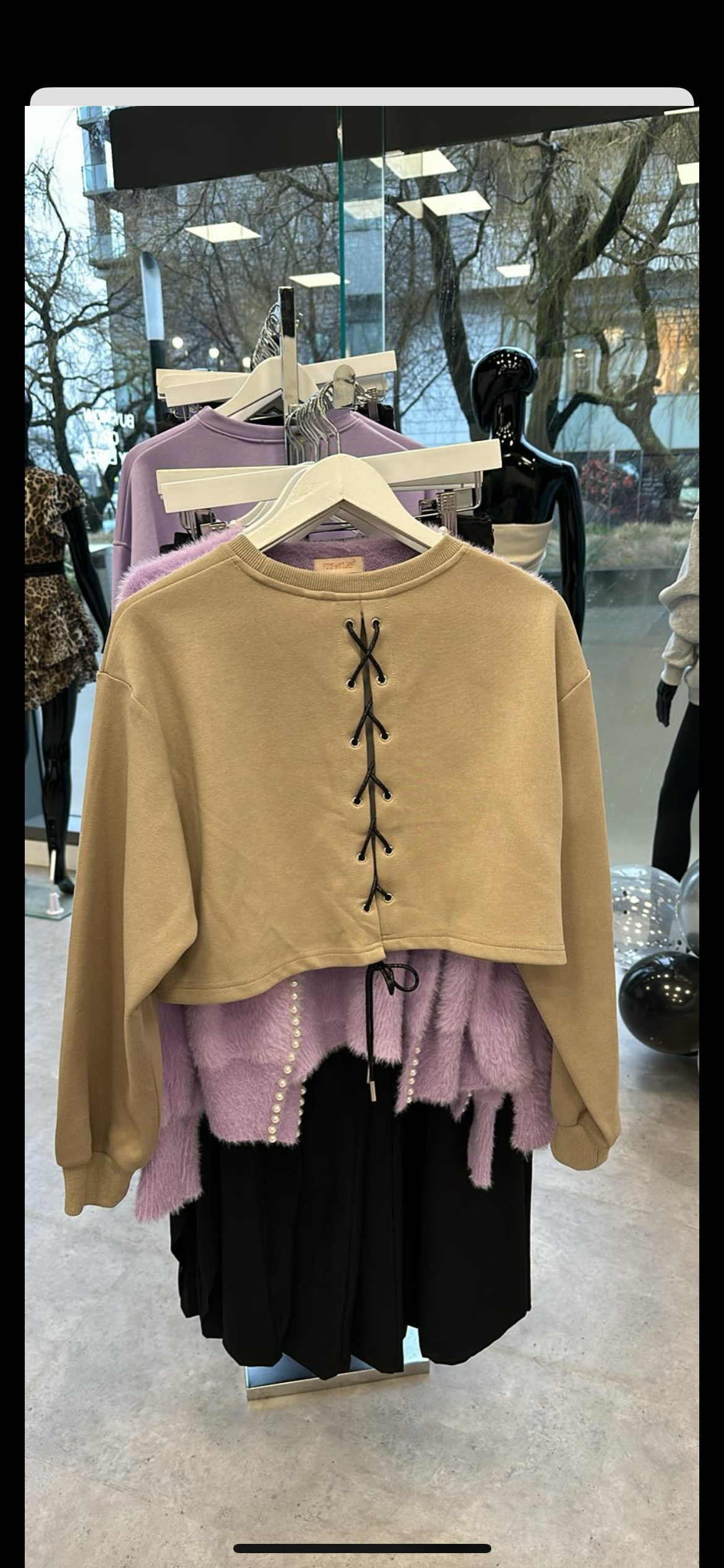 Crop Graffiti Sweater