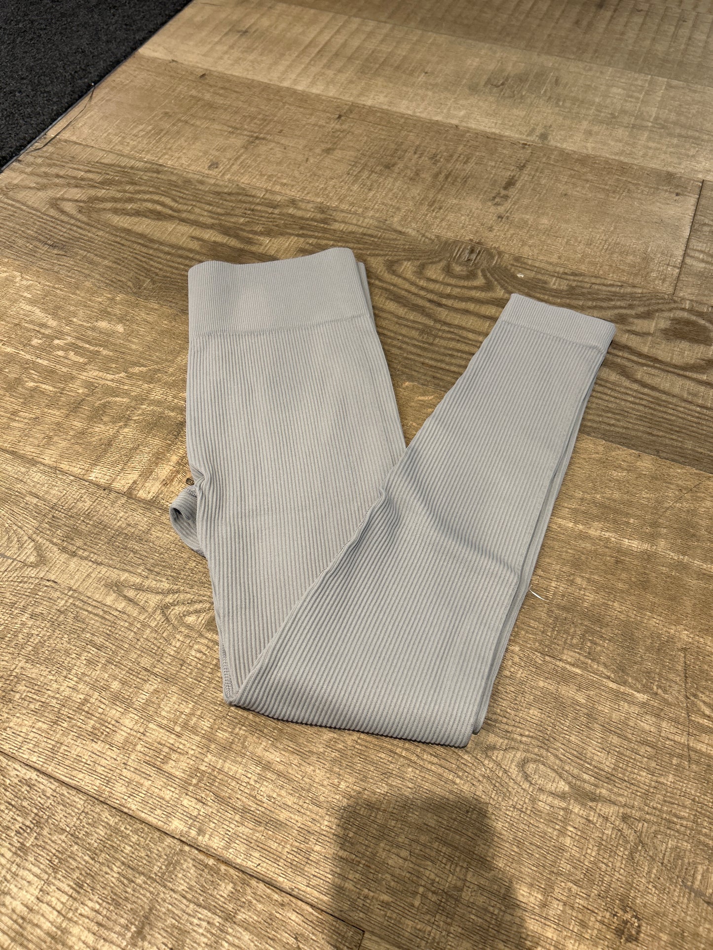 Ribbed Seamless Leggings Grey