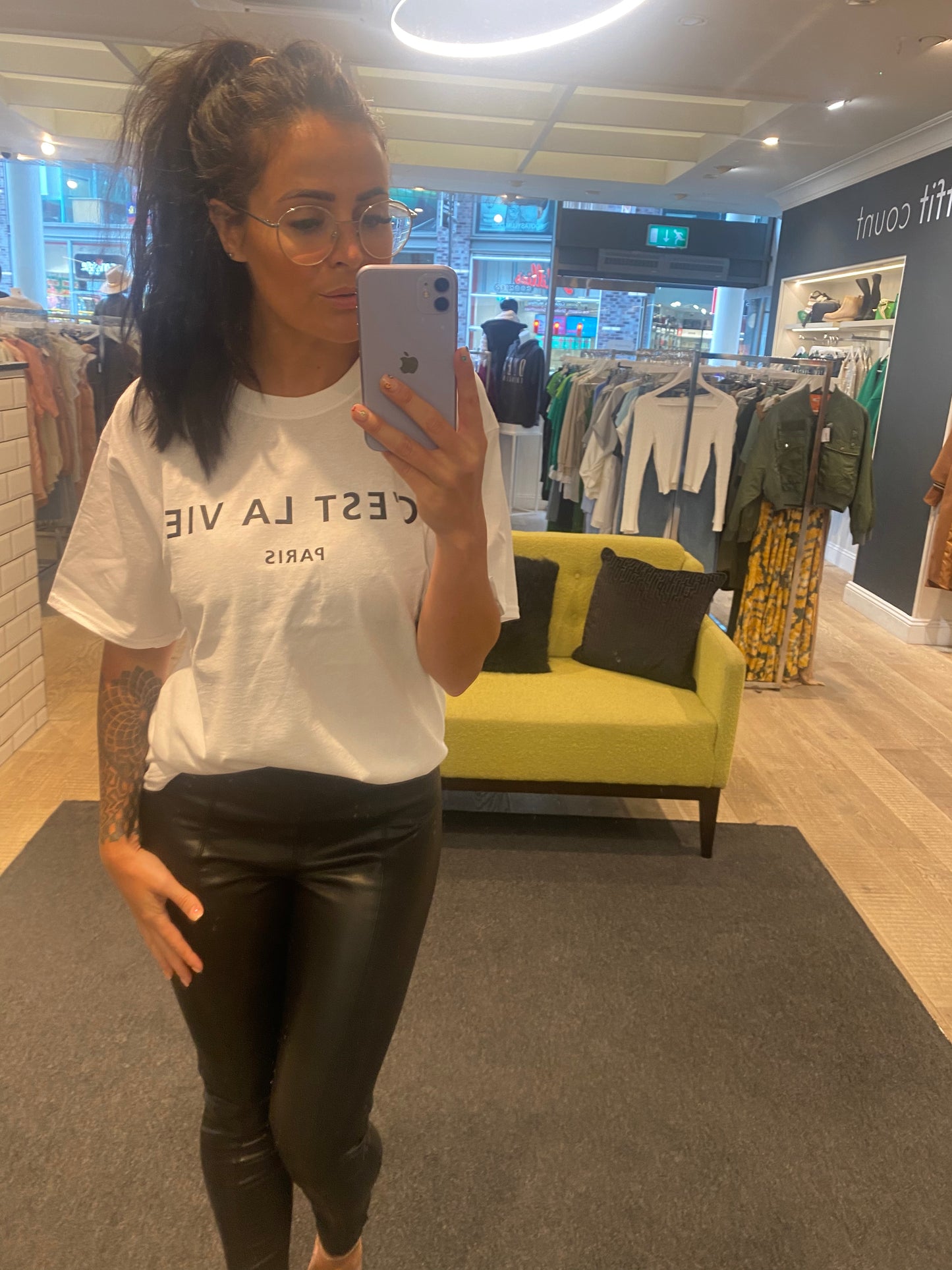 C’est La Vie Tee shirt White