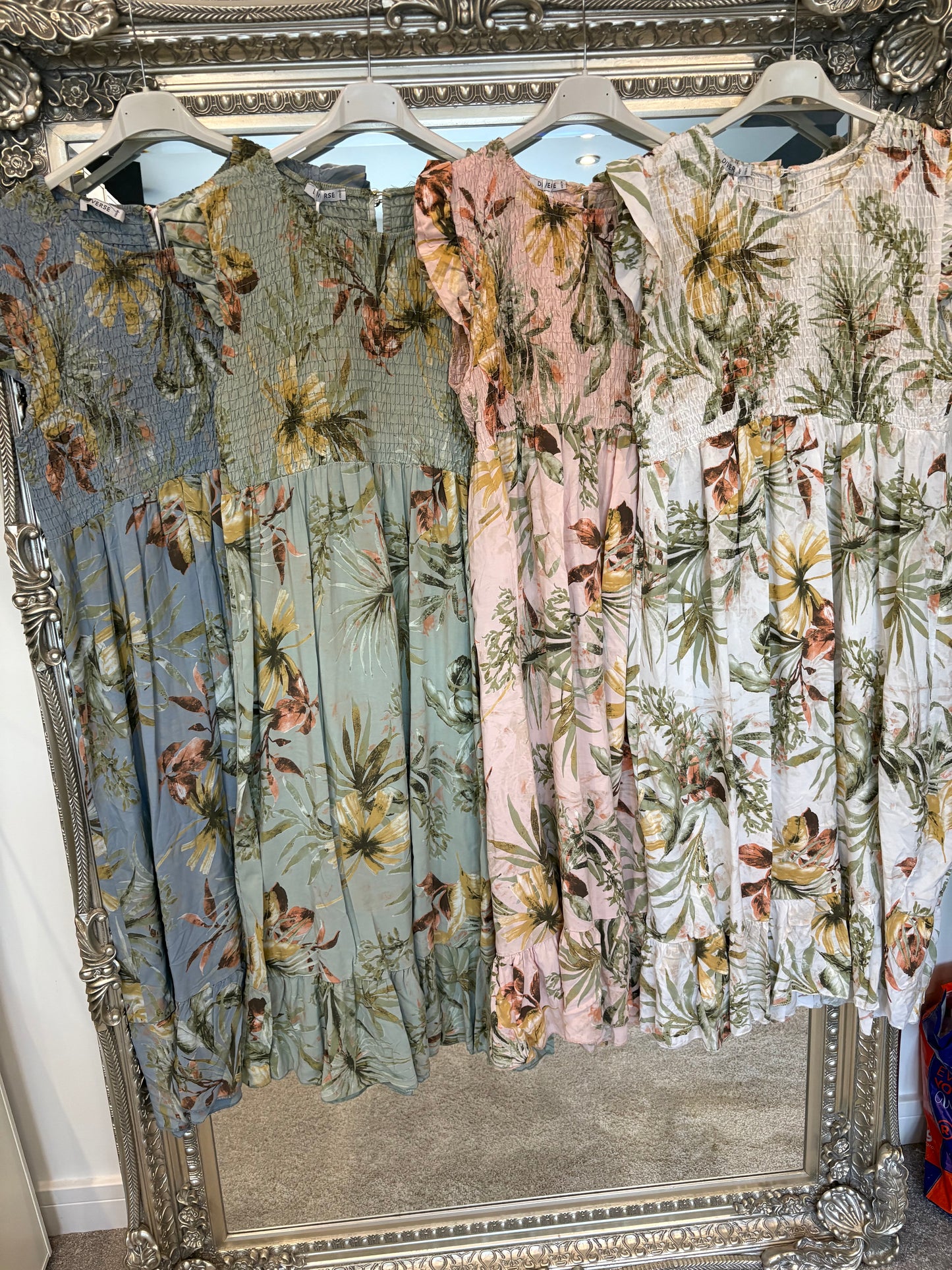 Ditzy Dress Tropical Print