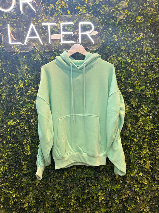 Ruched Hoody Mint