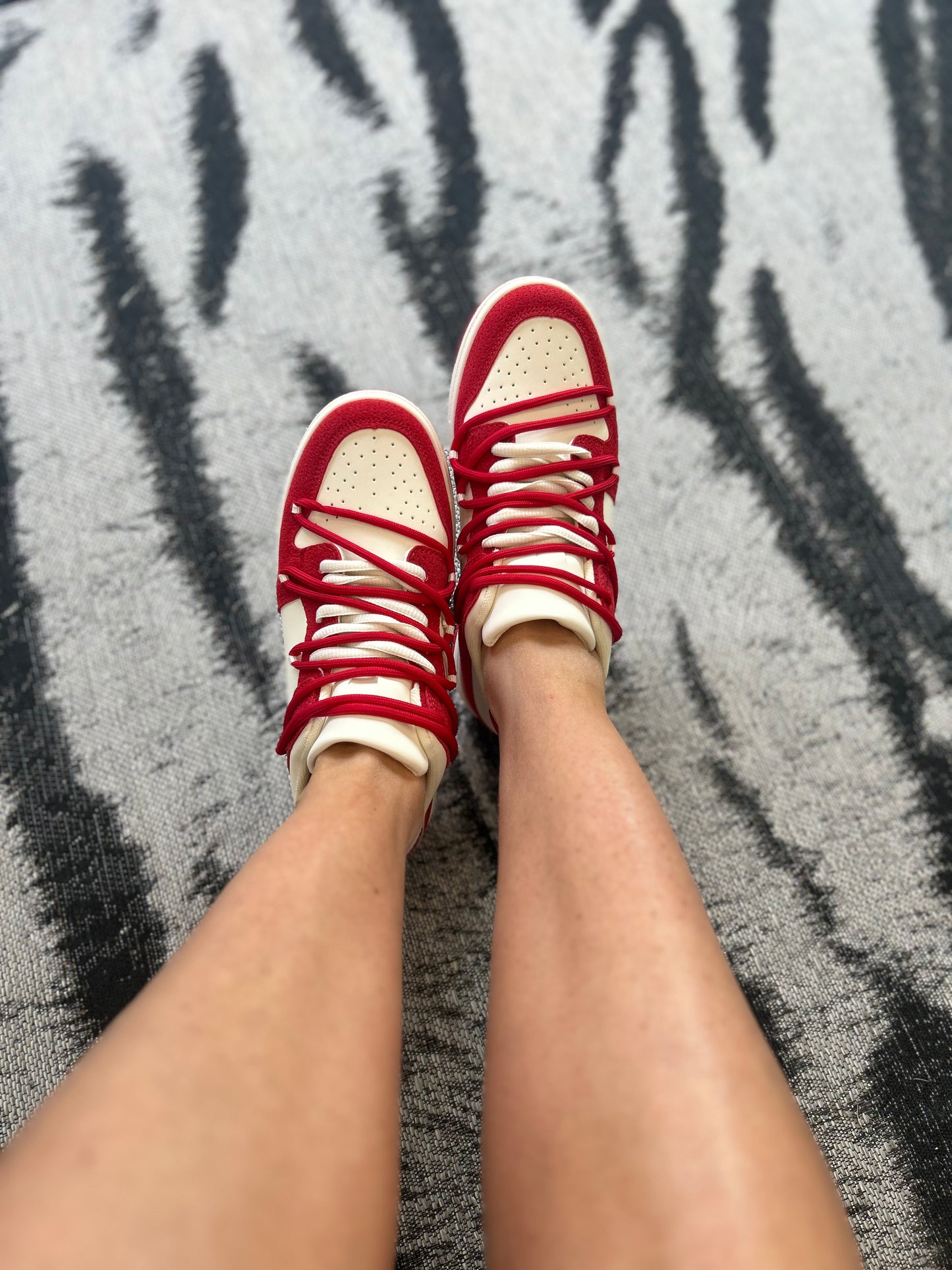 Lace up Trainers Red