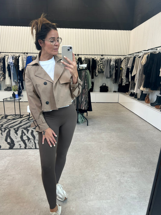 Trench Coat Jacket Cropped