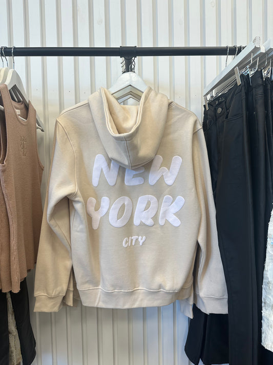 New York City Hoodie- Beige