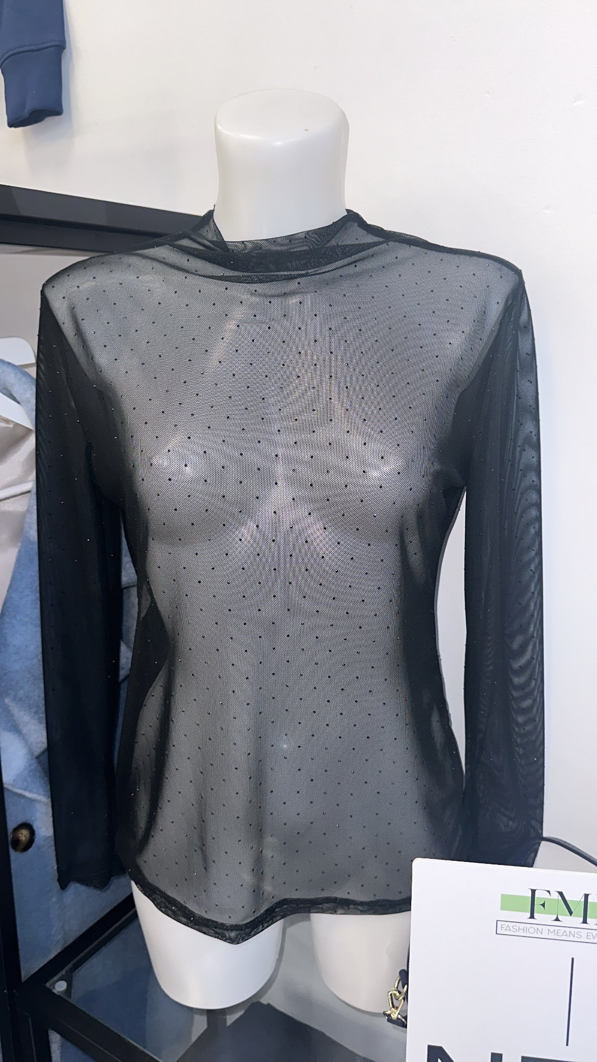 Mesh sparkle Top