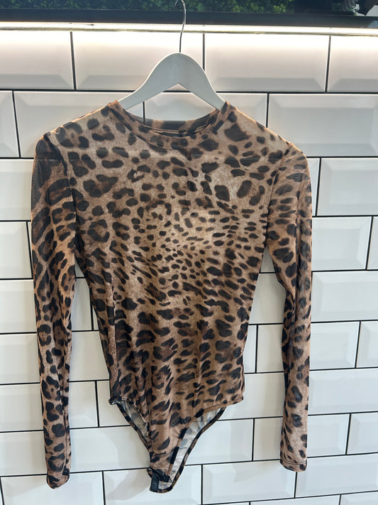 Leopard Mesh Bodysuit