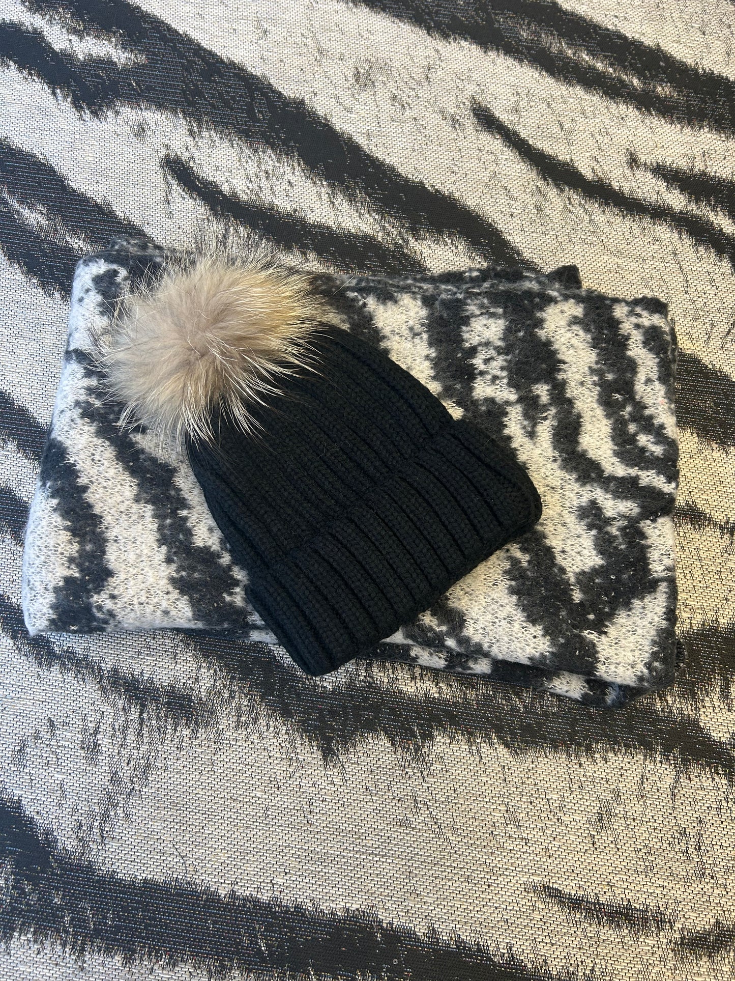 Scarf & Hat Set Zebra