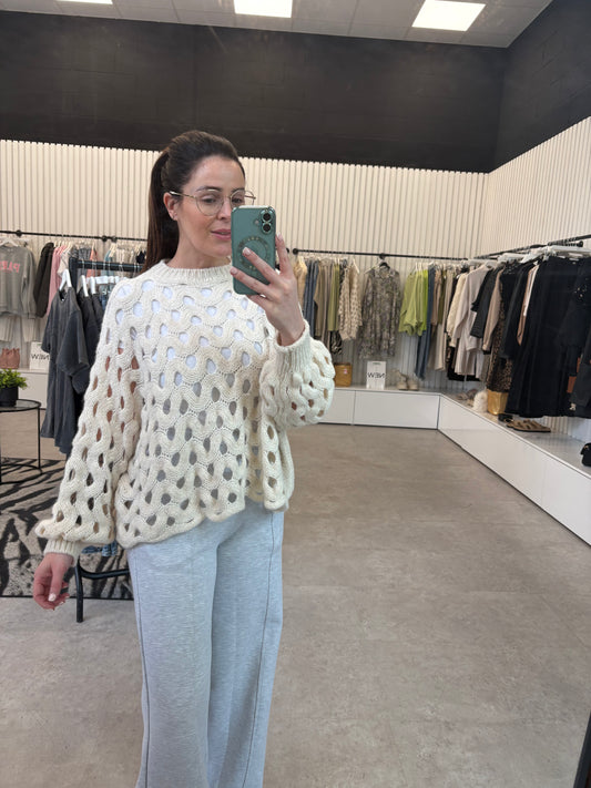 Casey Fish Knit Cream