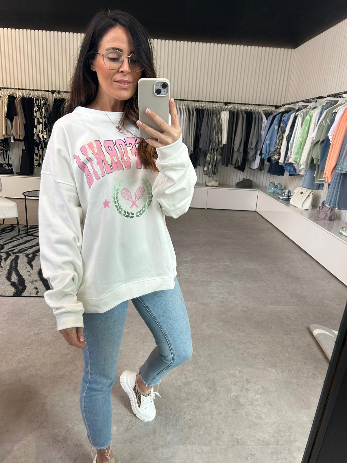 White ‘California’ sweatshirt