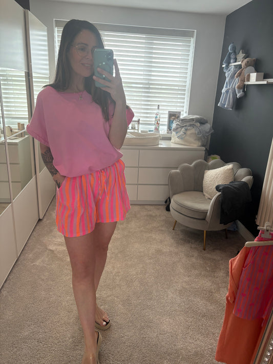 Cheese cloth Shorts Stripes