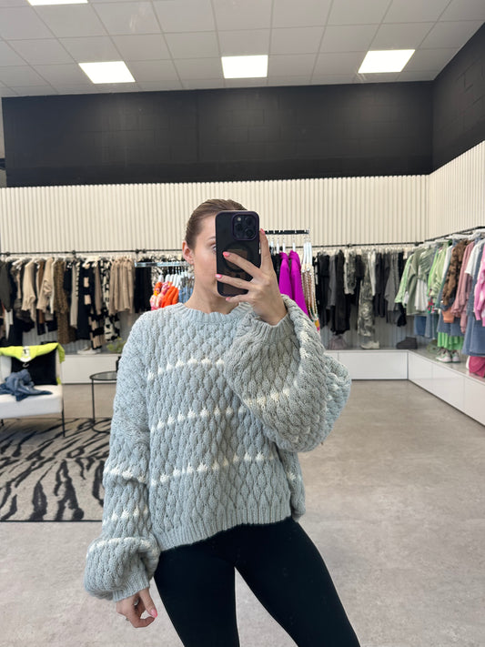 ‘ANNA’ Grey knit sweater