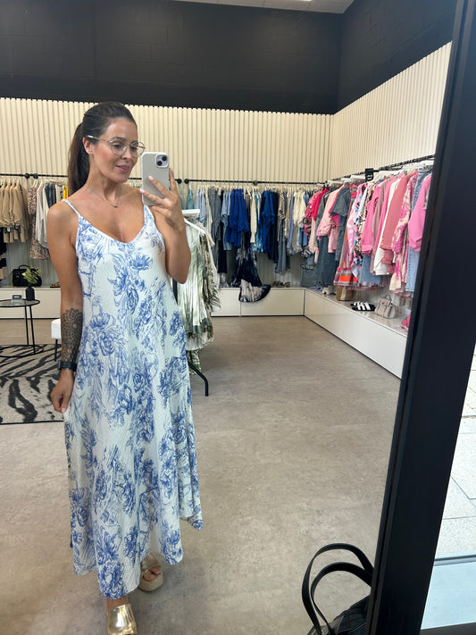 Garden Print Maxi Blue