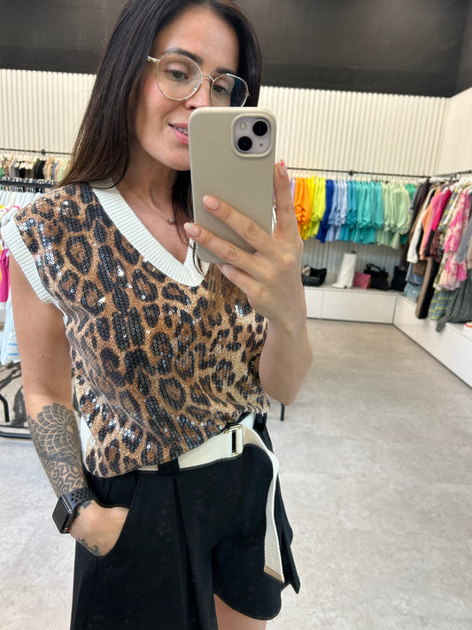 Leopard Tank Knit