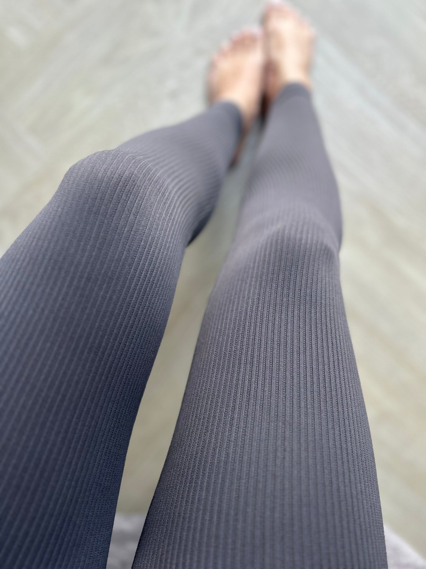 Ribbed Seamless Leggings Slate Grey