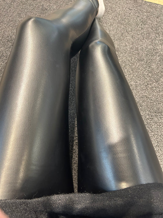 Wet Look Leggings Black