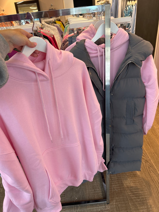 Ruched Hoody Pink